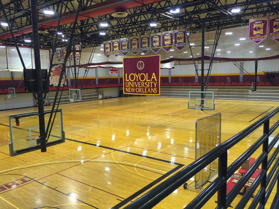 The former Den shows off its new colors on August 17. The Loyola University Sports Complex received new flooring and other renovations thanks to First NBCs $1.5 million donation. 