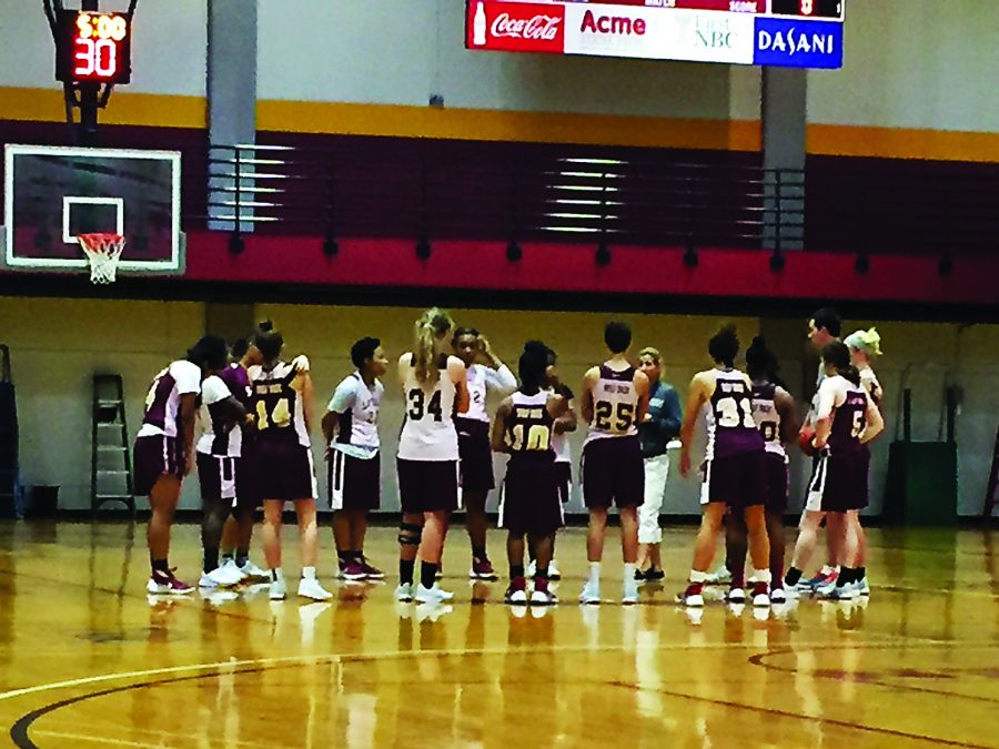 The womens basketball team practices Sept. 20. The team hopes to win a national championship this year. Photo credit: Ryan Micklin