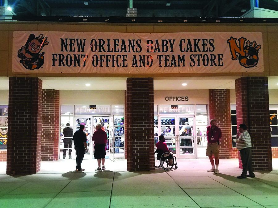 The Baby Cakes front office and merchandise store is located near the front of the stadium. The team announced its new name Nov. 15. Photo credit: Ryan Micklin