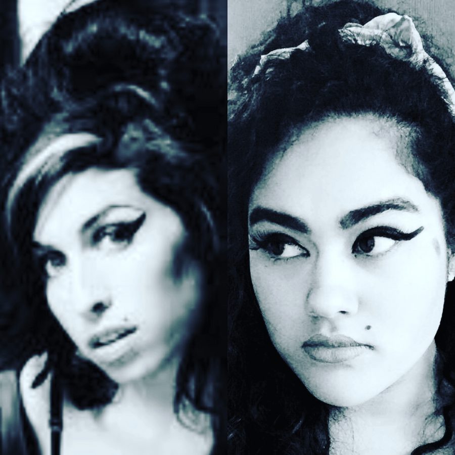 Gabby Rodriguez (right) dressed as Amy Winehouse (left) for Halloween this year. She was reprimanded by someone on the street for cultural appropriation. (Courtesy of Gabby Rodriguez)