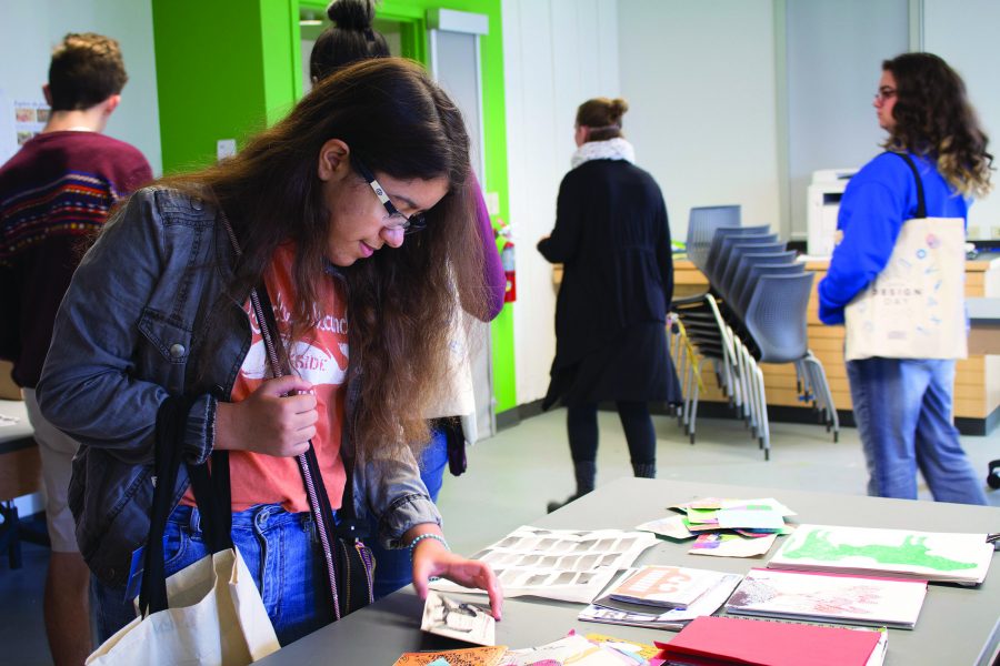 Local high school seniors get a tour of the design studios. Several students attended design day at Loyola to learn more about what the design department has to offer on Nov. 12, 2016. Photo credit: Alliciyia George