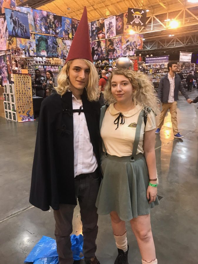 Scott Sentilles and his girlfriend Caitlin Settle cosplayed as Wirt and Greg from Cartoon Networks Over the Garden Wall. Photo credit:  (Courtesy of Scott Sentilles)