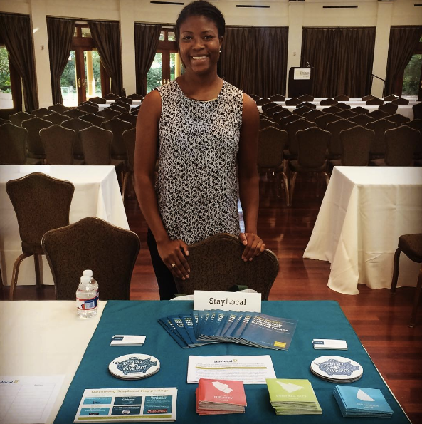 Cunningham is the AmeriCorp VISTA/Program Assistant at StayLocal. In this picture, she is at a small business expo hosted by the City of New Orleans, where business owners had the opportunity to learn about the numerous amount of resources available to them throughout the city. StayLocal is the Greater New Orleans Independent Business Alliance. They help New Orleans thrive by connecting local businesses to customers, resources, and each other.