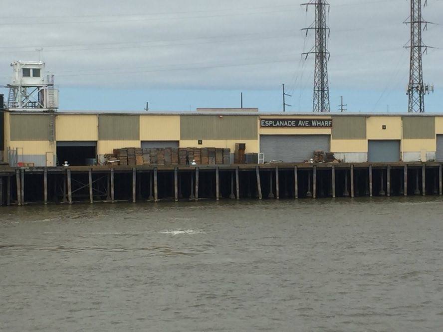 The Governor Nicholls Street Wharf located in the downtown river cargo terminals area in New Orleans works primarily with contained general cargoes. The Port of New Orleans became established as a foreign trade zone in 1946. Photo credit: Zach Brien