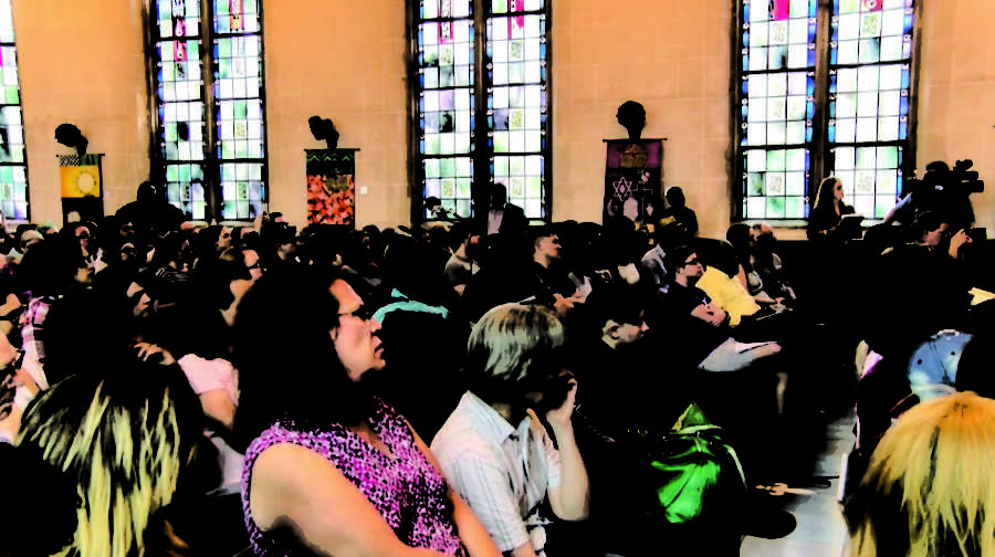 Jada Cardona, founder and executive director of Transitions Louisiana, held a town hall meeting against transgender violence on March 10 at the First Unitarian Universalist Church of New Orleans. Photo credit: Haley Pegg