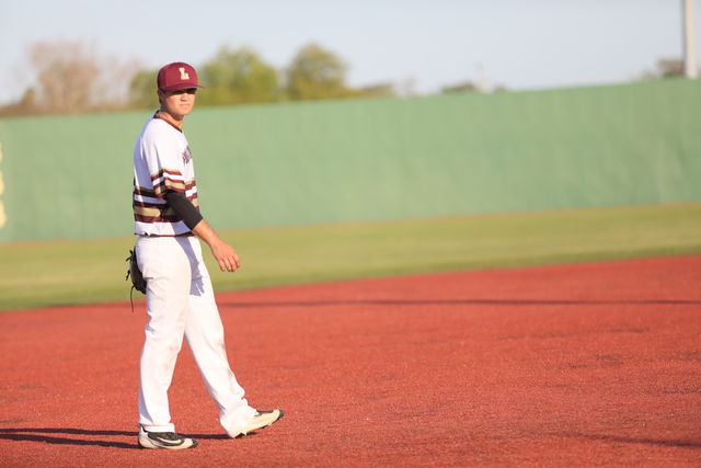 Physics junior Spencer Rosenbohm looking over to his teammates during tuesday's game against Louisiana State University-Alexandria. The Wolf Pack finish the season 21-32 overall and 7-17 in conference play. Photo credit: Marisabel Rodriguez