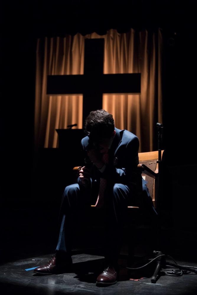 Javier Mederos as Pastor Paul in Lucas Hnaths The Christians