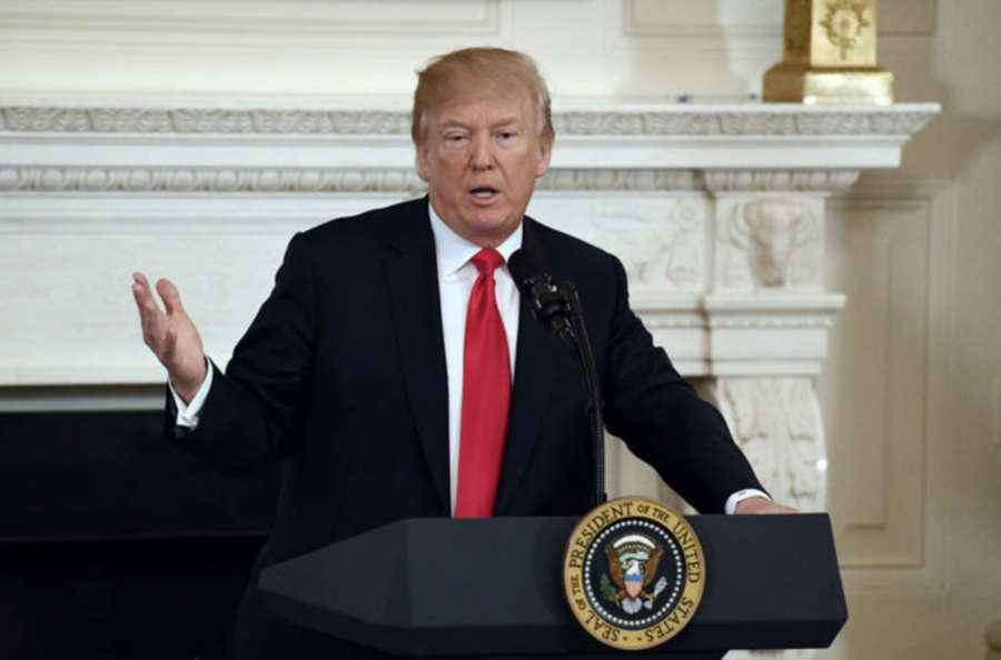 President Donald Trump speaks at the 2018 White House Business Session with the nations governors on Monday, February 26, 2018 in the State Dinning Room of the White House in Washington, D.C. (Olivier Douliery/Abaca Press/TNS)