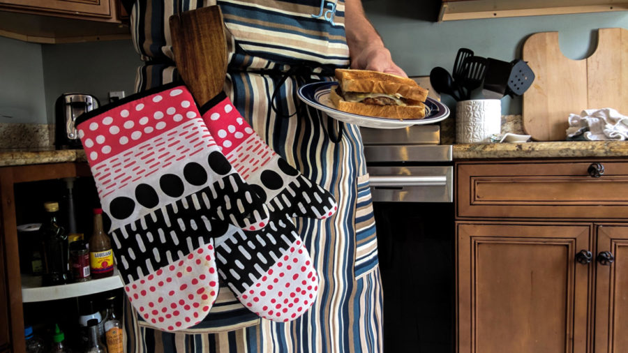 Getting creative in the kitchen keeps me healthy and engaged.  Now that I'm living off-campus, I get to go home for lunch. Photo credit: Jacob Meyer