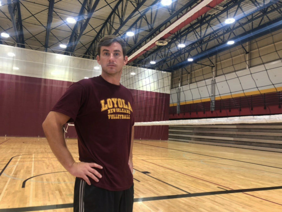 Assistant+Coach+Robert+Pitre+joins+the+volleyball+team+for+the+first++season.+Pitre+has+previous+experience+at+both+16-year-old-club+volleyball+and+at+Northwest+Christian+University+in+Eugene%2C+Oregon%2C+where+he+worked+as+an+assistant+coach+for+a+team+that+the+school+record+for+conference+wins.+Photo+credit%3A+RoshaE+Gibson