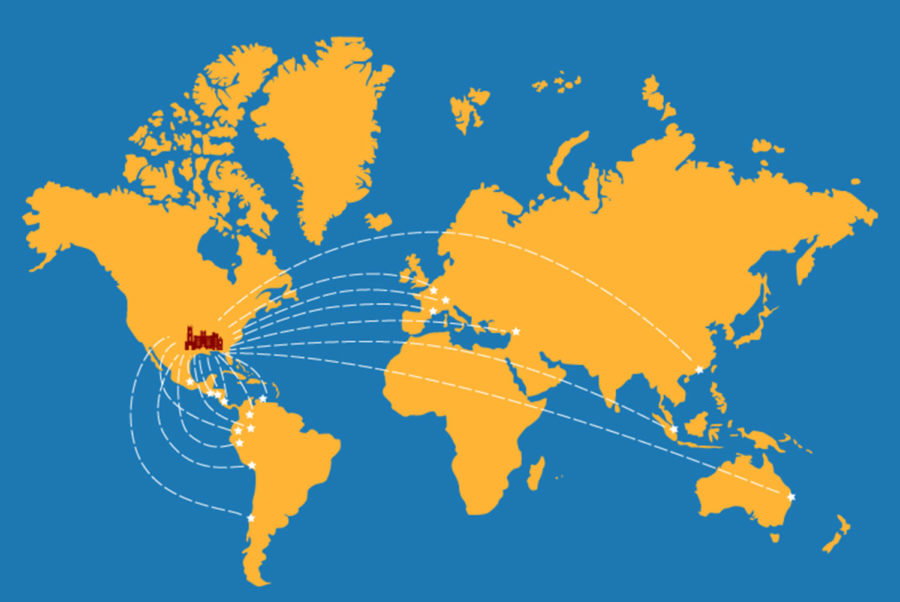 Loyola+athletes+come+from+a+variety+of+places+overseas+with+19+different+athletes+coming+from+14+different+nations.++Central+and+South+America+represent+the+biggest+portion+of+the+students+from+other+countries+with+11+athletes+coming+from+those+two+parts+of+the+world.+Photo+credit%3A+Ariel+Landry