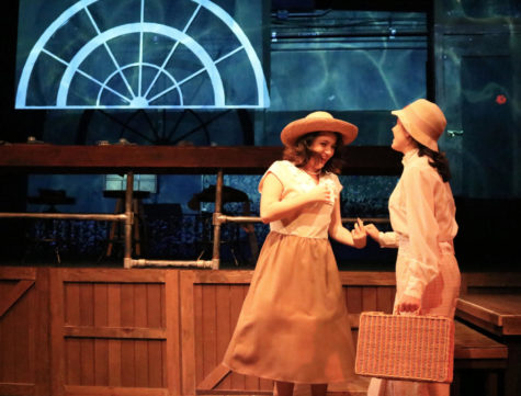 Josie Gautier, musical theatre junior (left), and Abby Trahant, theatre sophomore (right) performing in “These Shining Lives” on Friday, Sept. 21. “These Shining Lives” tells the story of a feminist victory when the women take their fight for justice to the Supreme Court, according to Loyola University New Orleans. SIDNEY OVROM/The Maroon. Photo credit: Sidney Ovrom