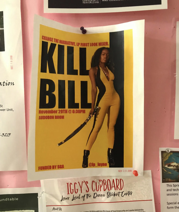 A Kill Bill-inspired poster used to promote the Lemon Pepper mixer. This poster was a part of their “Change the Narrative” campaign. Photo credit: Rose Wagner