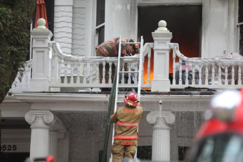 Rex Mansion catches fire