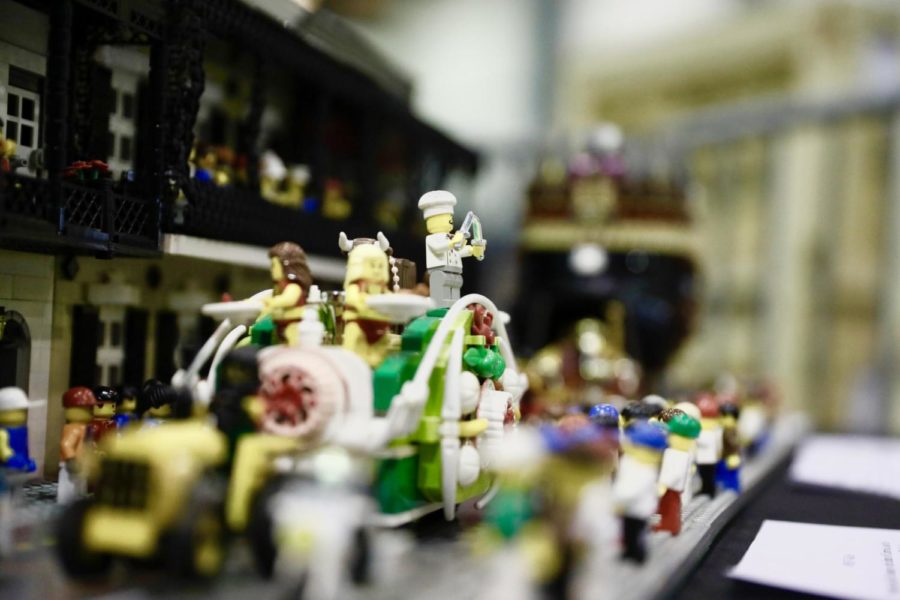 Paul Hetherington created a Mardi Gras set completely out of LEGO pieces. Photo credit: Andres Fuentes