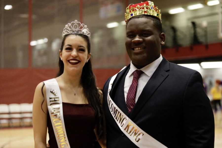 Psychology sophomore Sofia Rabassa and sociology freshman Darell Honora Jr. were named the 2019 Homecoming king and queen. Rabassa is a captain of the dance team and Honor is a member of the cheer team. Photo credit: Michael Bauer