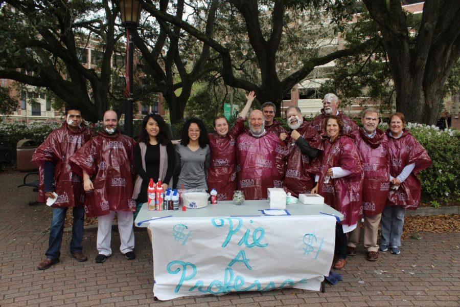 Loyola professors participating in Pie-A-Professor