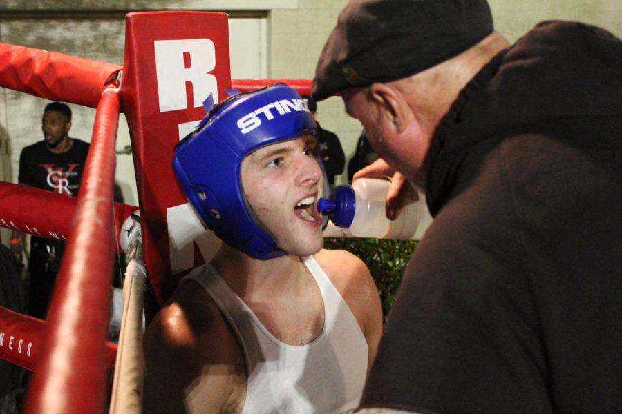 Computer science junior Joseph Ruzevich rests in between rounds. 