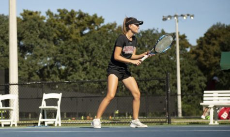 Pre-med junior Nadja Ochsner earned her first All-Conference selection. 14 tennis athletes in total won conference awards. Photo credit: Loyola New Orleans Athletics