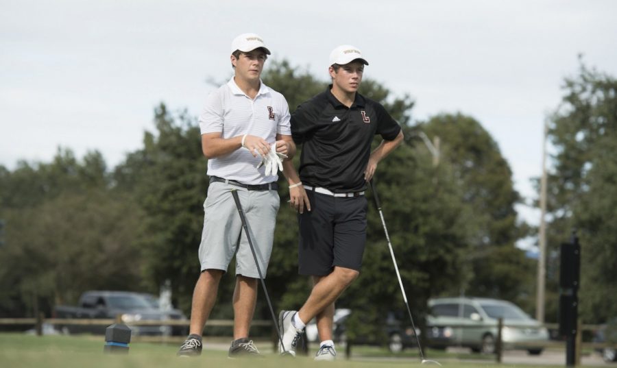 Philip Nijoka and Mark Nijoka at the  Desert Intercollegiate on March 27, 2018. The Loyola golf team held fourth overall going into Sunday. Photo credit: Courtesy of Loyola Athletics