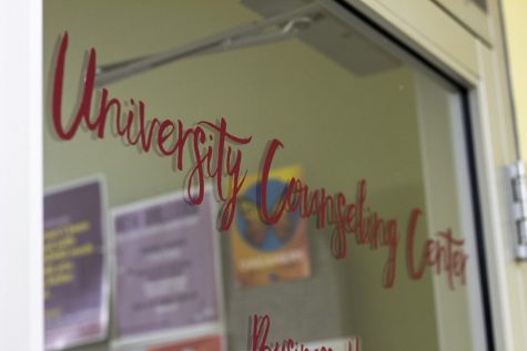 The front door of the University Couceling Center. Loyola outwardly advertises mental health resources like this. Cristian Orellana/The Maroon.