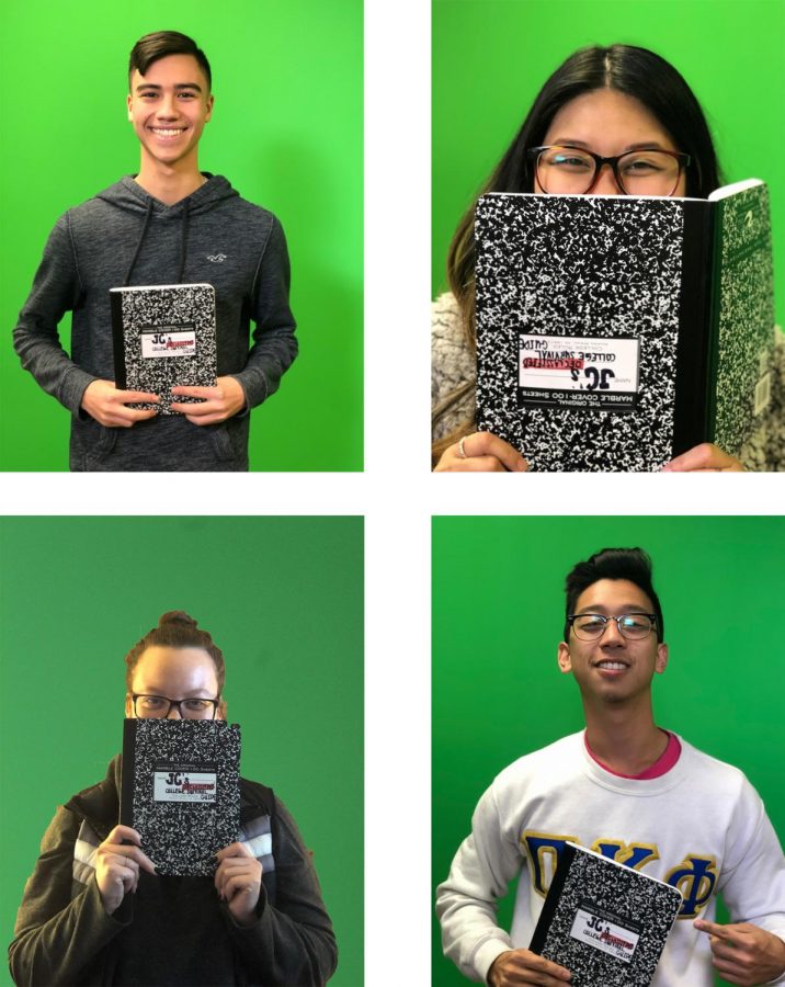 (Top left) advertising freshman London Hua, (top right) Amy Ngo, (bottom left) Gabby Lenz, (bottom right) journalism senior JC Canicosa. Photo credit: Jc Canicosa