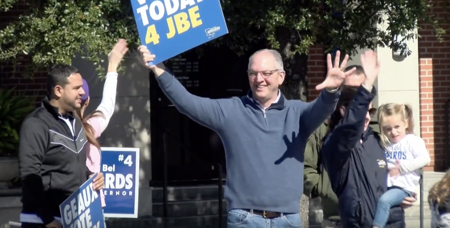 Governor John Bel Edwards campaigning