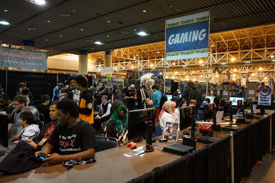 Event goers play games such as Super Smash Bros. Ultimate, Mario Kart 8 Deluxe, Kingdom Hearts and others on Jan. 4, 2020. The event lasted for three days and featured live music, performances, artists and guest celebrities.
