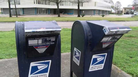 Two mailboxes are taped shut after mail thefts.