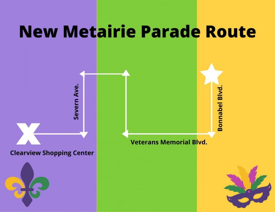 As+of+this+year%2C+all+Metairie+parades%2C+except+the+ones+on+Mardi+Gras+day%2C+will+line+up+on+Bonnabel+Blvd.+The+route+change+has+led+to+heavy+traffic+and+angry+residents+Photo+credit%3A+Sam+Lucio