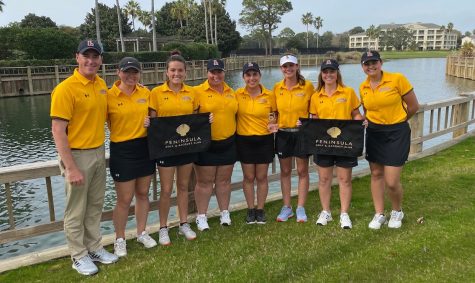 The Wolf Pack womens golf team is all smiles after winning the Georgetown College Invitational.  The Wolf Pack are back in action later this month when they host the Loyola Wolf Pack Spring Invitational March 23-24.