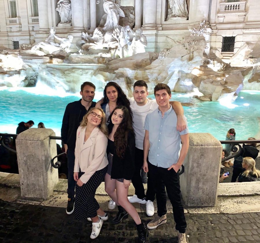 Junior Robert Prasso poses by the Trevi Fountain in Rome, Italy. Passo was one of the students abroad sent home due to the coronavirus. Photo courtesy of Robert Passo.