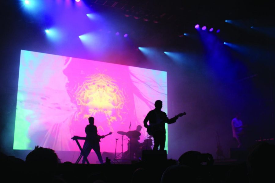 Tycho performs at the Power Plant stage. Tycho played songs from their 2016 album Epoch, among others.