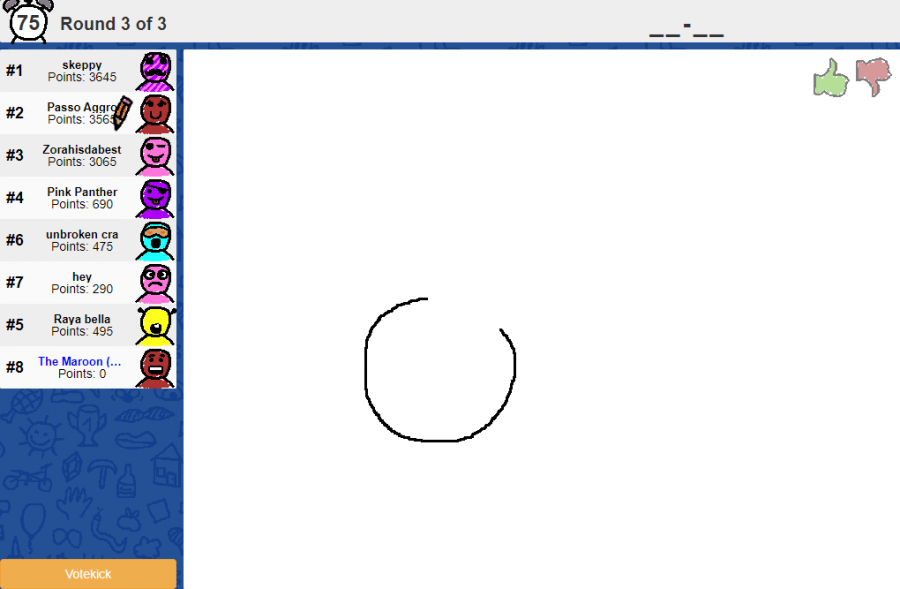 This photo is a screenshot of Skribbl.io.