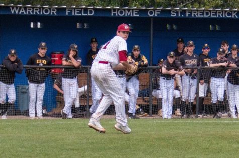 Loyola commit Stephen Still plays the field in one of the final games of his high school career. Courtesy of Dunham Athletics.