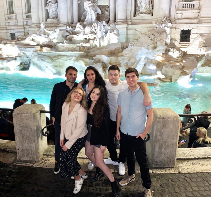 Junior Robert Prasso poses by the Trevi Fountain in Rome, Italy. Passo was one student abroad sent home due to the coronavirus. Photo courtesy of Robert Passo.