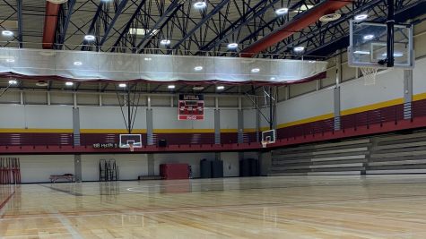 An empty court at the Loyola Sports Complex.