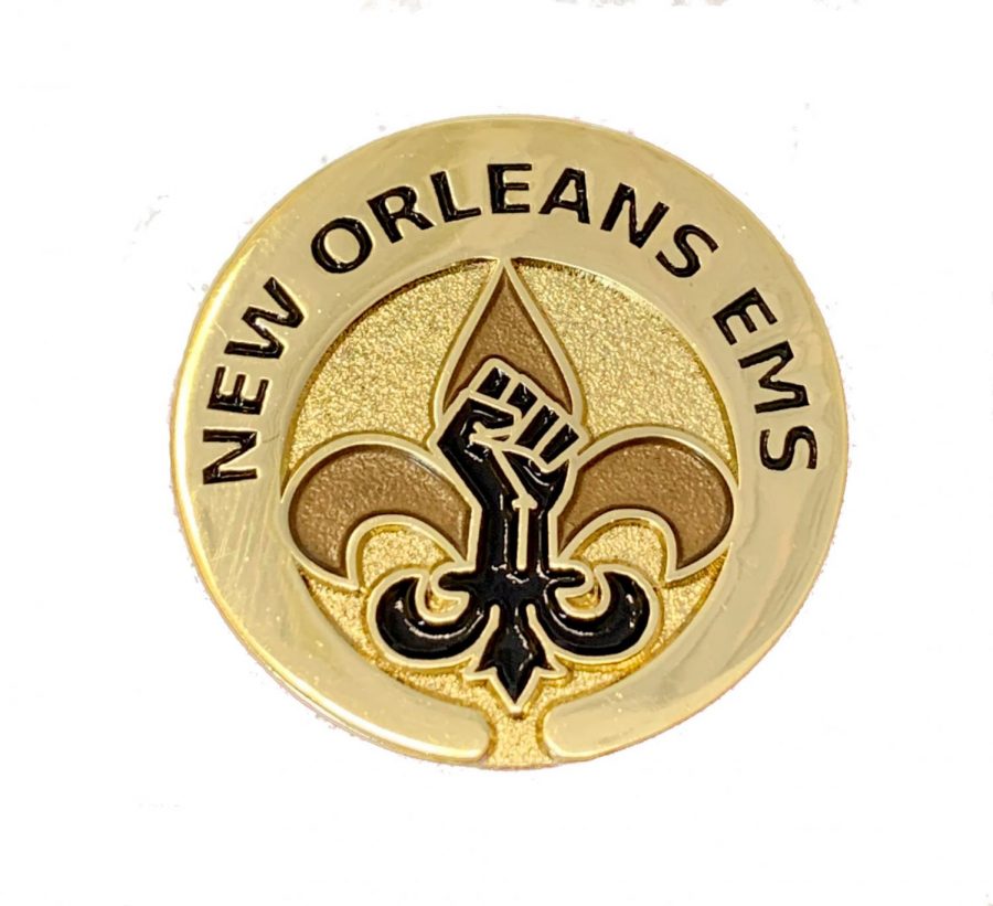 New+Orleans+EMS+introduces+a+Black+Lives+Matter+Pin.+The+pin+is+meant+to+show+support+for+members+of+the+Black+community.+Photo+credit%3A+Courtesy+of+Lt.+Jonathan+C.+Foucade