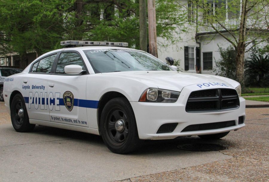 An LUPD police car drives down Calhoun St, Wednesday, Mar. 17, 2021. Two armed carjackings were reported this week. File photo. 