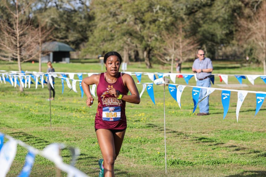 Biochemistry junior Amber Byrd competes at the Wolf Pack Invitational hosted at City Park this Spring.