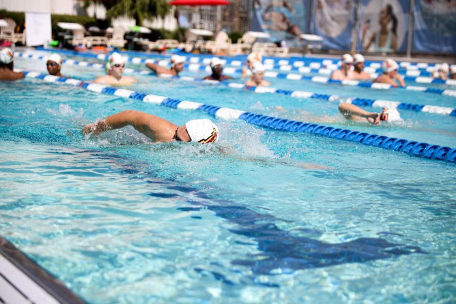 Loyolas swim teams practice at the Ochsner Fitness Center on Oct. 10, 2021.
