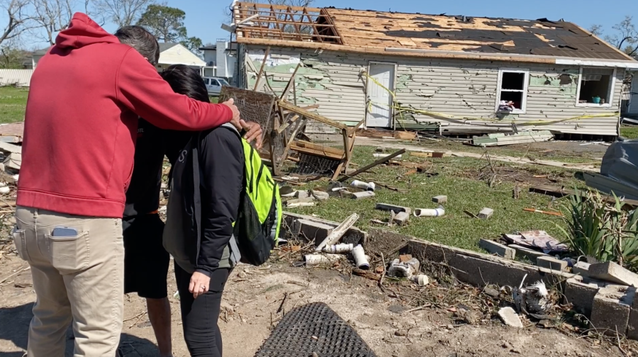 Arabi home thrown from its foundation during tornado