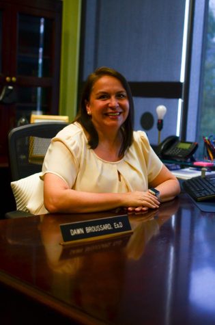 Title IX Coordinator and Deputy Chief Student Affairs Officer Dawn Broussard sits at her desk in her new office March 24, 2022. Broussard is the new Title IX coordinator. 