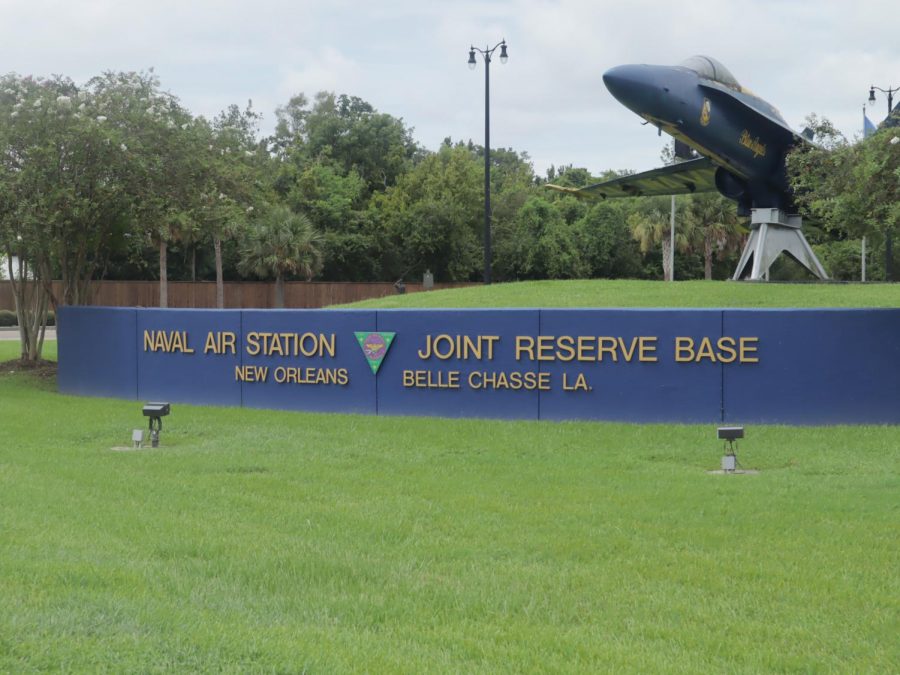 Sign outside of Naval Air Station Joint Reserve Base.