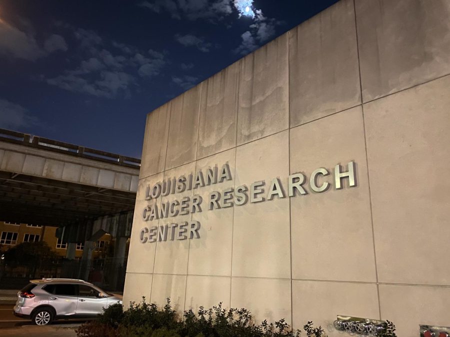 A sign for the Louisiana Cancer Research Center is displayed on Tulane avenue in New Orleans, Nov. 2. The center is working to give the highest quality care and earn National Cancer Institute Designated Cancer Center accreditation. 