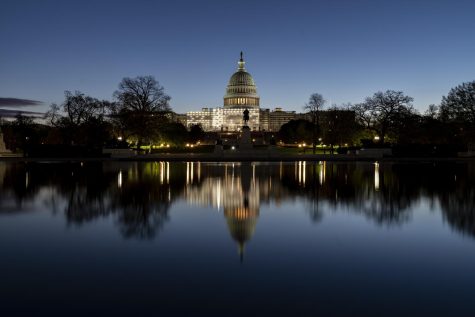 The Capitol is seen as Congress resumes following a long break and the midterm elections, in Washington, early Monday, Nov. 14, 2022. Lawmakers are returning to an extremely volatile post-election landscape, with control of the House still undecided, party leadership in flux and a potentially consequential lame-duck session. 
