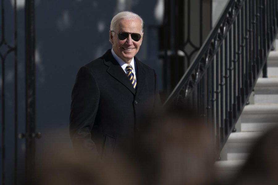 President Joe Biden arrives to pardon the national Thanksgiving turkey at the White House in Washington, Monday, Nov. 21, 2022. 