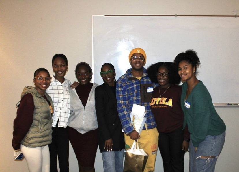 CASA e-board members with musician, Pell, after Black Professionals Panel on Nov. 17th. 