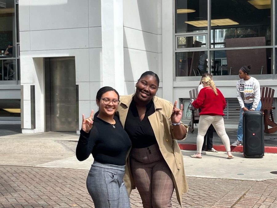 Sydney Randall and Makayla Hawkins posing together. Randall is the new SGA vice president and Hawkins is the new president. 