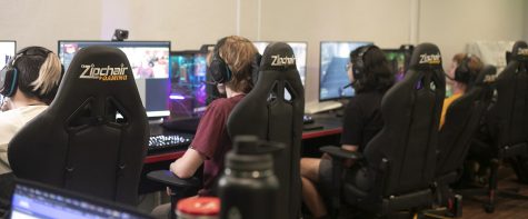 The esports team plays Overwatch 2 against Colorado College on Feb. 28, 2023.